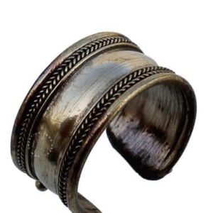 Bague homme pas cher réglable style ethnique métal argenté