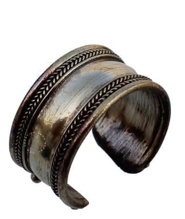 Bague homme pas cher réglable style ethnique métal argenté