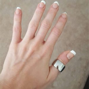 Bague Pouce Pour Femme En Acier Inoxydable Large