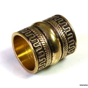 Bague ethnique métal doré