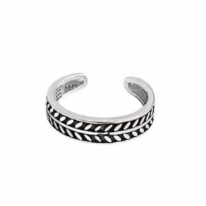 Bague de pied argent pas cher motif épi de blé