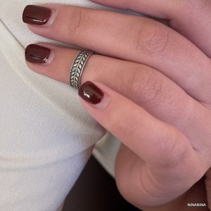 Bague de phalange ethnique couronne de laurier argent