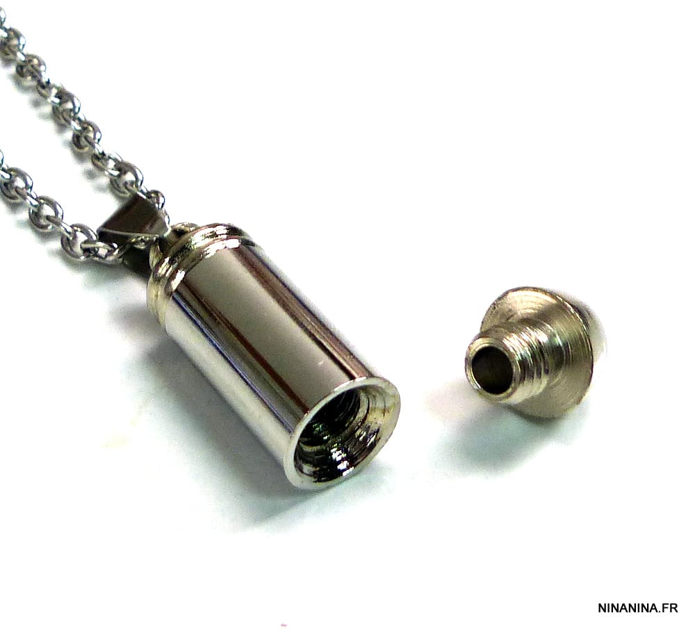 Collier porte-pilule balle de revolver – Image 7