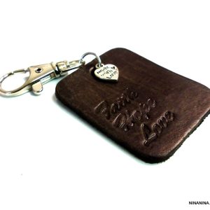 Porte clé homme cuir personnalisé