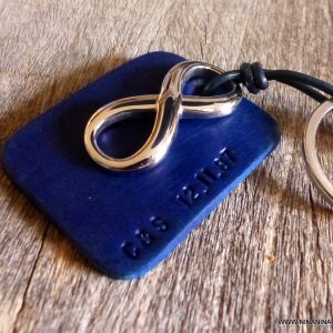 Porte cle infiniti homme cuir personnalisé Acier inoxydable