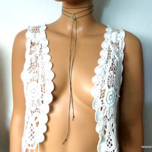 Collier long cordon médaille Argent 925 massif