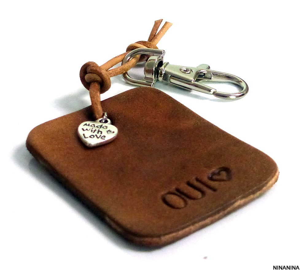 Porte clé homme cuir personnalisé les clés de papa – Image 3