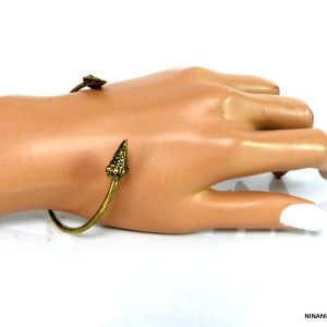 Bracelet jonc ethnique jonc femme flèches bronze