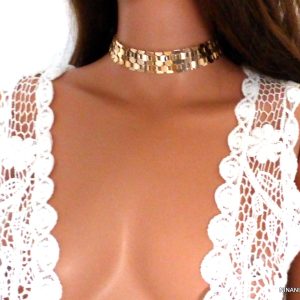 Collier Torque métal doré