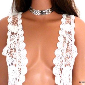 Collier Torque métal argenté