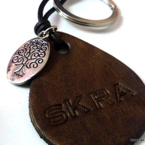 Porte clé – bijou de sac cuir personnalisé