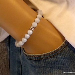 Bracelet Aigue marine homme ou femme Argent 925