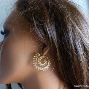 Boucles D’oreilles ethniques et bohème chic dorées