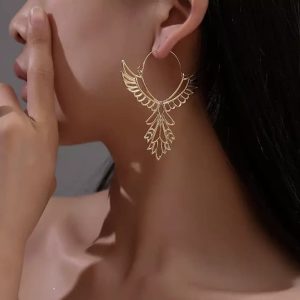 Boucles D’oreilles ailes d’ange dorées bohème chic