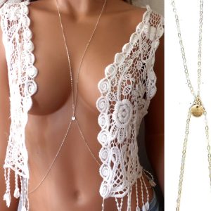 Chaîne de corps femme fine maille Argent 925 massif