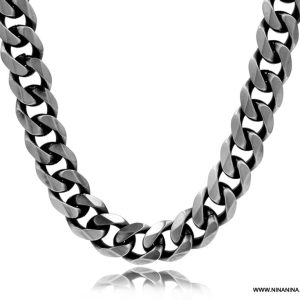 Chaîne homme Acier inoxydable argent grosse maille