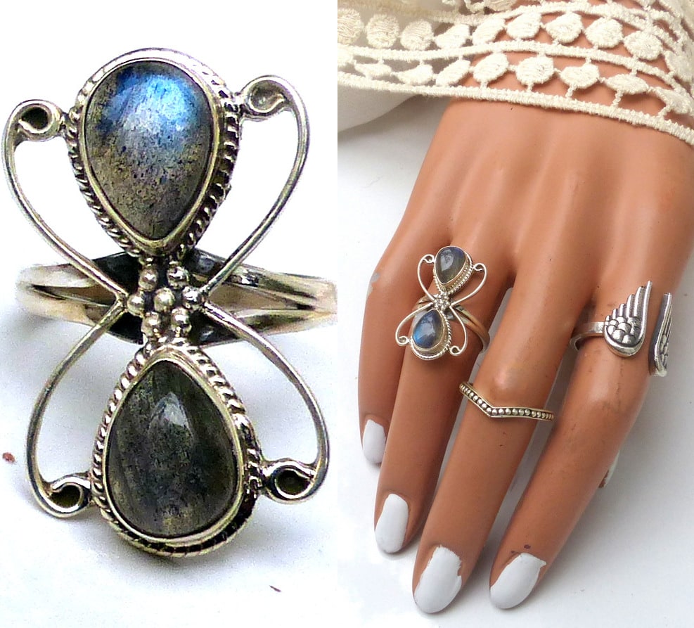 Bague Labradorite Argent 925 massif – Image 3