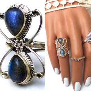 Bague Labradorite Argent 925 massif