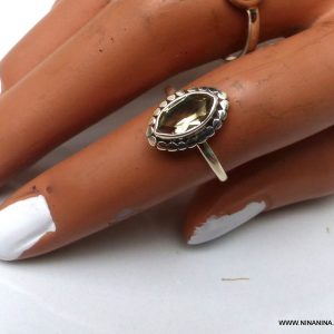 Bague Amethyste blanche Argent 925 massif