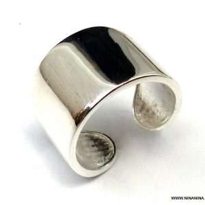 Bague anneau large homme ou femme argent ajustable