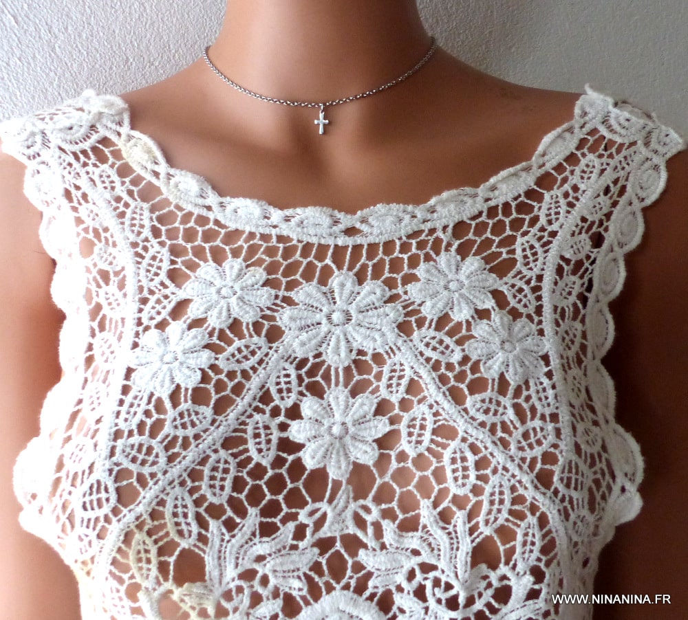 Collier chaine de dos croix acier inoxydable – Image 5