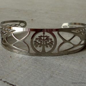 Bracelet acier homme ou femme Arbre de vie