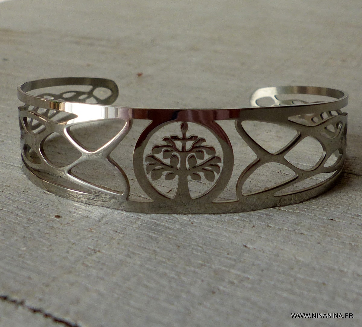 Bracelet acier homme ou femme Arbre de vie – Image 3