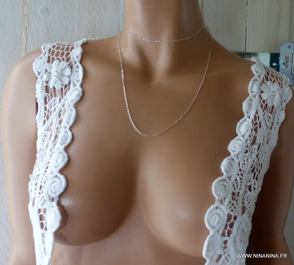 Chaine argent femme 80 cm maille forçat personnalisable – Image 4
