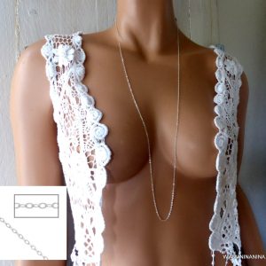 Chaine argent femme 80 cm maille forçat personnalisable
