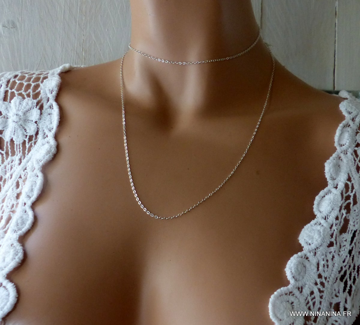 Chaine argent femme 80 cm maille forçat personnalisable – Image 7