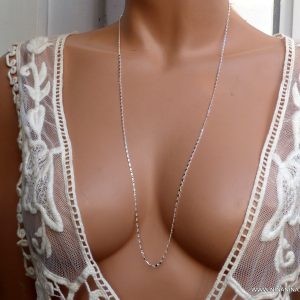 Chaine argent plaqué femme maille fantaisie
