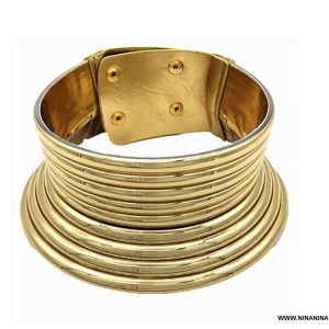 Collier Afrique Femme Torque Extra Large doré