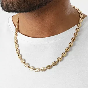 Chaine grain de café Acier chirurgical doré pour homme