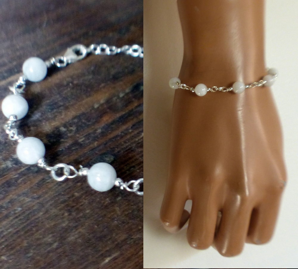 Bracelet Pierre de lune argent 925 femme – Image 5