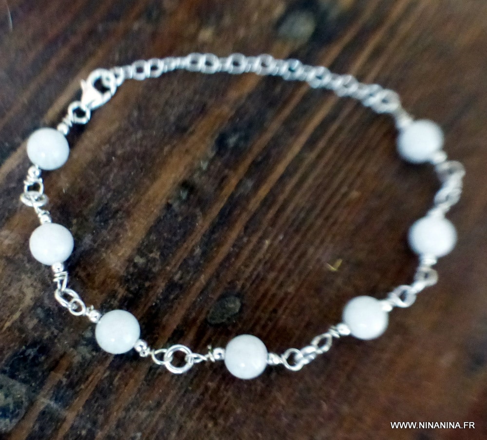 Bracelet Pierre de lune argent 925 femme – Image 7