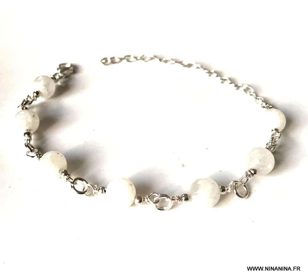 Bracelet Pierre de lune argent 925 femme – Image 9