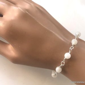 Bracelet Pierre de lune argent 925 femme