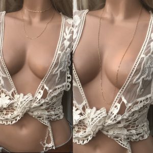 Chaine Sautoir Plaqué Or gold filled maille fantaisie