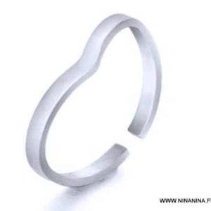 Bague réglable Acier inoxydable motif chevron