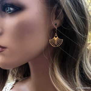 Boucles d oreilles fines créoles Acier inoxydable doré