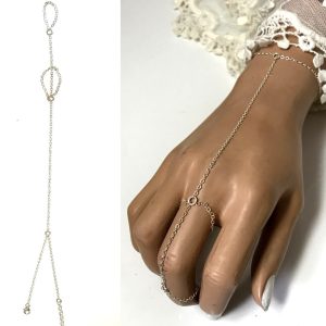 Chaine de doigt argent – Bracelet bague femme