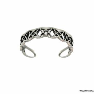 Bague orteil acier inoxydable argent style tribal