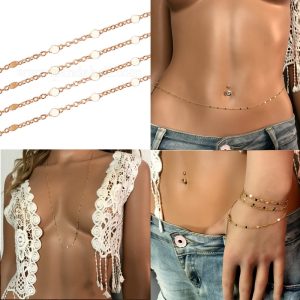 Chaine longue or plaqué femme – collier doré long et fin