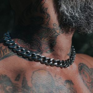 Chaine maille gourmette homme Acier inoxydable argent