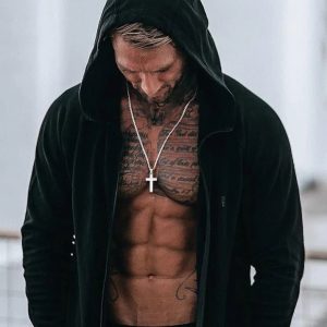 Chaine homme croix Acier inoxydable argent – collier gothique