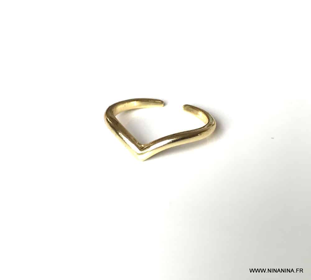 Bague d’orteil pour pied or – bijou femme doré forme V réglable – Image 3