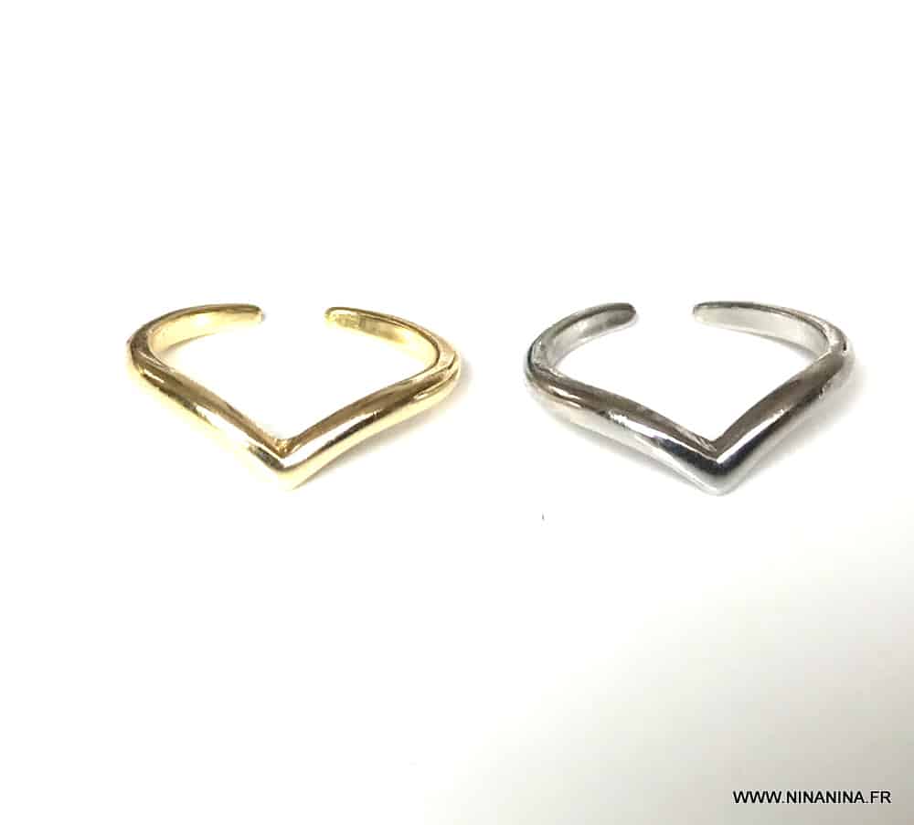 Bague d’orteil pour pied or – bijou femme doré forme V réglable – Image 8