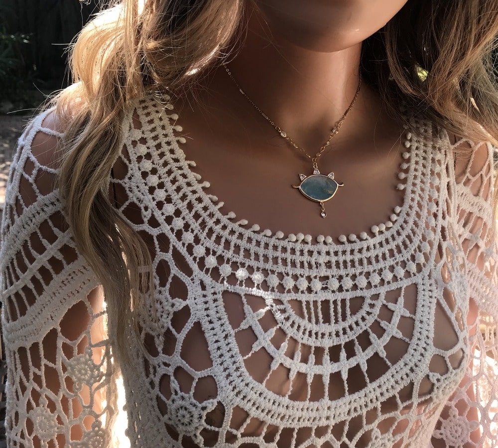 Ras de cou mauvais oeil – Collier protecteur Amazonite – Image 8