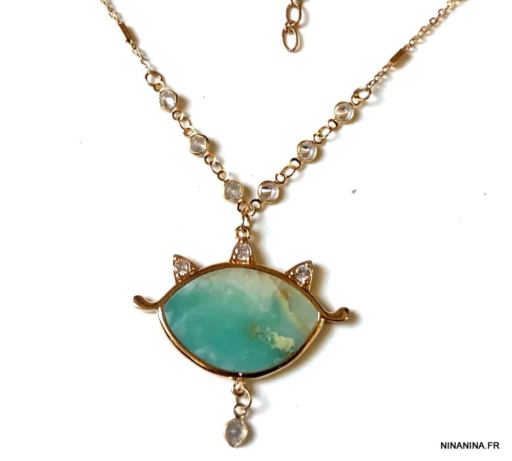 Ras de cou mauvais oeil – Collier protecteur Amazonite – Image 9