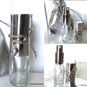 Flacon pompe vide rechargeable en verre de poche 10 ml